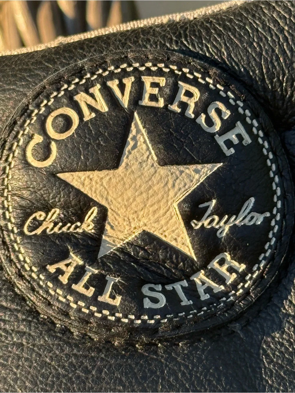 Converse Kids Black Leather All Star Mid-Top Sneakers - Slip In / No Tie - 4.5